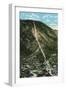 Manitou Springs, Colorado, Aerial View of the Mount Manitou Incline Railway and Town-Lantern Press-Framed Art Print
