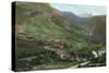 Manitou Springs, Colorado, Aerial View of the Town-Lantern Press-Stretched Canvas