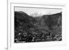 Manitou Springs, Colorado - Panoramic View of Town-Lantern Press-Framed Premium Giclee Print