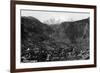 Manitou Springs, Colorado - Panoramic View of Town-Lantern Press-Framed Premium Giclee Print