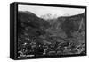 Manitou Springs, Colorado - Panoramic View of Town-Lantern Press-Framed Stretched Canvas