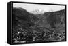 Manitou Springs, Colorado - Panoramic View of Town-Lantern Press-Framed Stretched Canvas