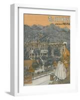 Manitou Springs, Colorado - The Cliff House & Pikes Peak-Lantern Press-Framed Art Print