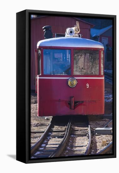 Manitou Springs, Pikes Peak Cog Railway, Locomotive Train, Colorado, USA-Walter Bibikow-Framed Stretched Canvas