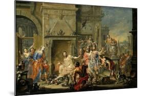 Manius Curius Dentatus Refusing the Bribes of the Samnites-Johann Georg Platzer-Mounted Giclee Print