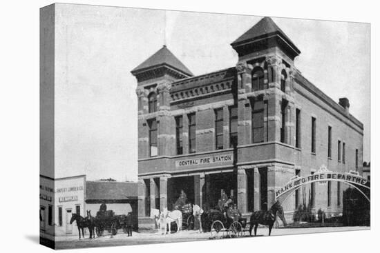 Mankato, Minnesota - Exterior View of Central Fire Station-Lantern Press-Stretched Canvas