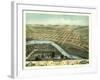 Mankato, Minnesota - Panoramic Map-Lantern Press-Framed Art Print