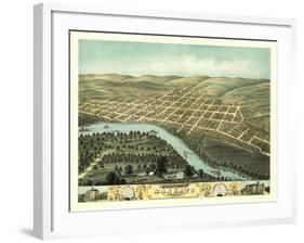 Mankato, Minnesota - Panoramic Map-Lantern Press-Framed Art Print