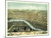 Mankato, Minnesota - Panoramic Map-Lantern Press-Mounted Art Print