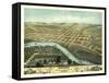 Mankato, Minnesota - Panoramic Map-Lantern Press-Framed Stretched Canvas