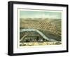 Mankato, Minnesota - Panoramic Map-Lantern Press-Framed Art Print