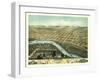 Mankato, Minnesota - Panoramic Map-Lantern Press-Framed Art Print