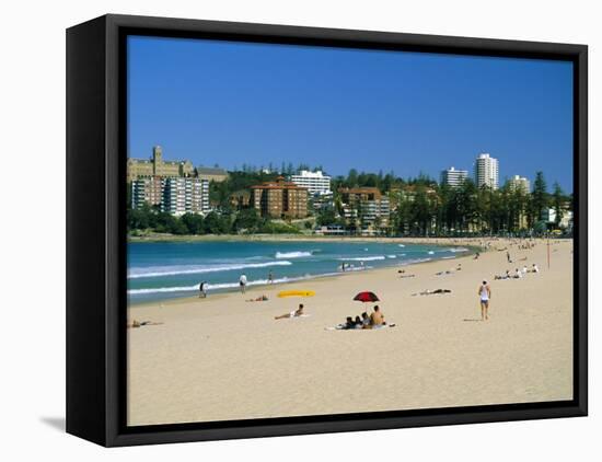 Manly Beach, Manly, Sydney, New South Wales, Australia-Amanda Hall-Framed Stretched Canvas