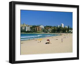 Manly Beach, Manly, Sydney, New South Wales, Australia-Amanda Hall-Framed Photographic Print