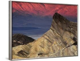 Manly Beacon at Dawn, Zabriskie Point, Death Valley National Park, California, USA-Michel Hersen-Framed Photographic Print