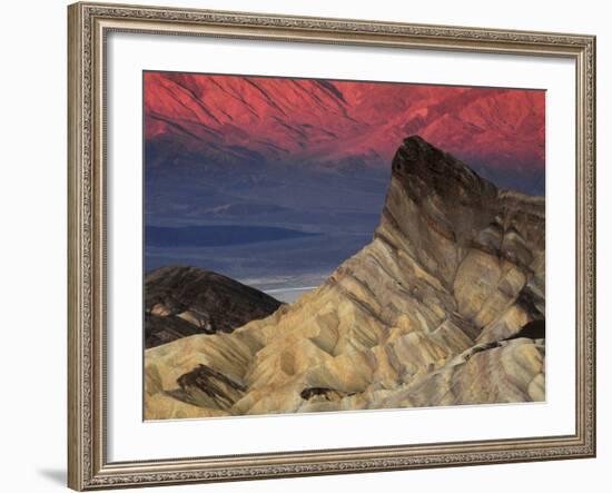 Manly Beacon at Dawn, Zabriskie Point, Death Valley National Park, California, USA-Michel Hersen-Framed Photographic Print