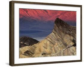 Manly Beacon at Dawn, Zabriskie Point, Death Valley National Park, California, USA-Michel Hersen-Framed Photographic Print