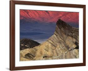 Manly Beacon at Dawn, Zabriskie Point, Death Valley National Park, California, USA-Michel Hersen-Framed Photographic Print