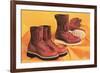 Manly Boots-null-Framed Art Print