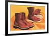 Manly Boots-null-Framed Art Print