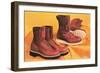 Manly Boots-null-Framed Art Print