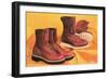 Manly Boots-null-Framed Art Print