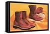 Manly Boots-null-Framed Stretched Canvas