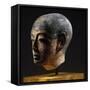 Manly Head, Painted Limestone Statue-null-Framed Stretched Canvas