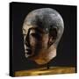 Manly Head, Painted Limestone Statue-null-Stretched Canvas