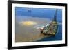 Manned Rig in Oil Spilled Waters-null-Framed Photographic Print