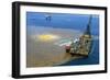 Manned Rig in Oil Spilled Waters-null-Framed Photographic Print