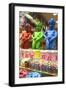 Manneken Pis Display in a Sweet Shop, Brussels, Belgium, Europe-Neil Farrin-Framed Photographic Print