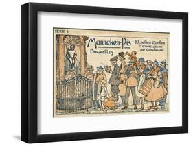 Manneken Pis Postcard Album - Cover-null-Framed Photographic Print