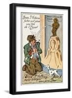 Manneken Pis Postcard Album - Drunkard Praying for Beer-null-Framed Art Print