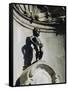 Manneken Pis Statue, Brussels, Belgium-Nigel Francis-Framed Stretched Canvas