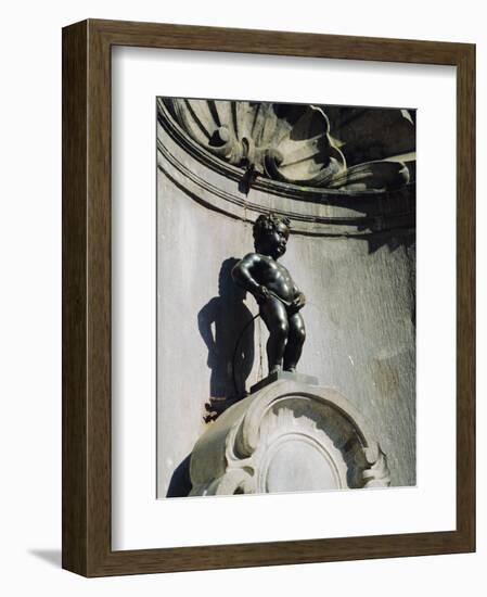 Manneken Pis Statue, Brussels, Belgium-Nigel Francis-Framed Photographic Print