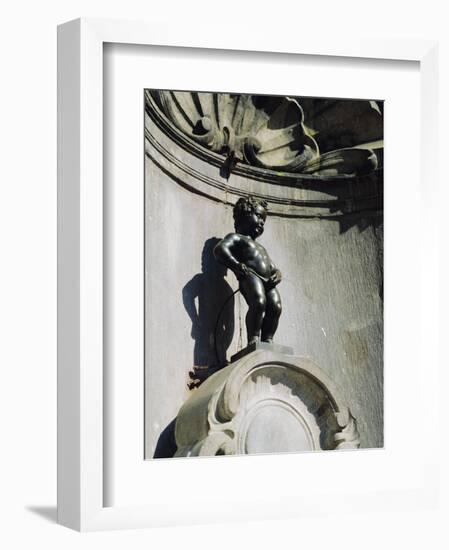 Manneken Pis Statue, Brussels, Belgium-Nigel Francis-Framed Photographic Print