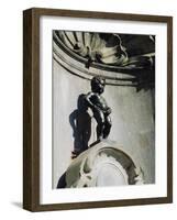 Manneken Pis Statue, Brussels, Belgium-Nigel Francis-Framed Photographic Print