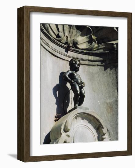 Manneken Pis Statue, Brussels, Belgium-Nigel Francis-Framed Photographic Print