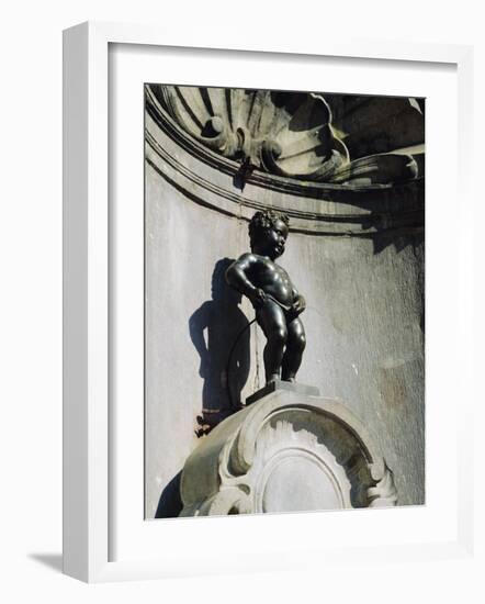 Manneken Pis Statue, Brussels, Belgium-Nigel Francis-Framed Photographic Print