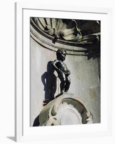 Manneken Pis Statue, Brussels, Belgium-Nigel Francis-Framed Photographic Print