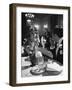 Mannequin Artist Lester Gabba Dining in Supper Club with Mannequin Cynthia-Alfred Eisenstaedt-Framed Premium Photographic Print