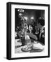 Mannequin Artist Lester Gabba Dining in Supper Club with Mannequin Cynthia-Alfred Eisenstaedt-Framed Premium Photographic Print