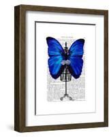 Mannequin Blue Butterfly-Fab Funky-Framed Art Print