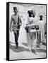 Mannequin or bust of Tutankhamun being carried from his tomb, Valley of the Kings, Egypt, 1922-Harry Burton-Framed Stretched Canvas