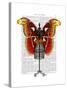 Mannequin Red and Yellow Butterfly-Fab Funky-Stretched Canvas