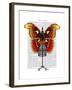 Mannequin Red and Yellow Butterfly-Fab Funky-Framed Art Print