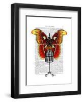 Mannequin Red and Yellow Butterfly-Fab Funky-Framed Art Print