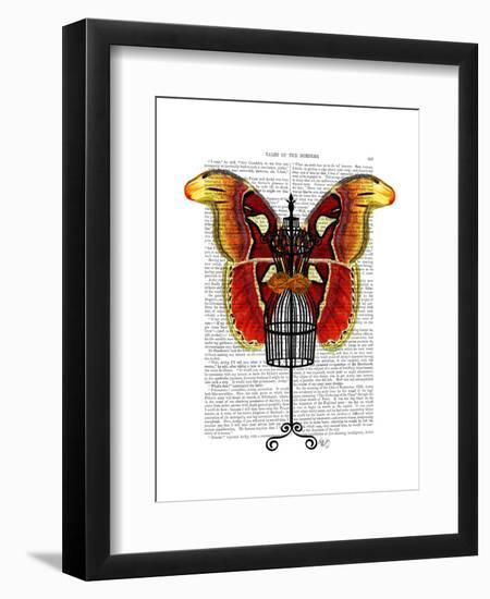 Mannequin Red and Yellow Butterfly-Fab Funky-Framed Art Print