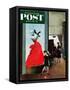 "Mannequin" Saturday Evening Post Cover, March 1, 1952-George Hughes-Framed Stretched Canvas